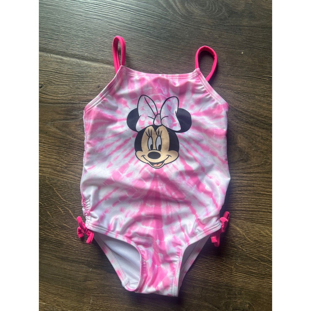 Disney Minnie Mouse Toddler Girls Pink‎ Tie Dye One Piece Swimsuit 18-24M